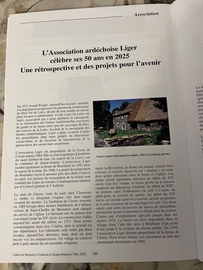 LIGER cahier de mémoire d'Ardèche No168, 2025 1