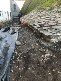 Mise en place d'un drain en façade nord